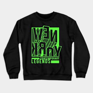 New York Contemporary Legends Typography Neon Crewneck Sweatshirt